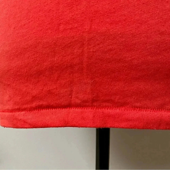 Nike Coral Red Racerback Tank Top Medium Block Logo Activewear Shirt - Picture 6 of 11